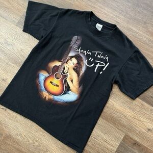 🇨🇦Shania Twain UP!Concert Tour Vtg Anvil DoubleSided Print Country Music T-Shirt